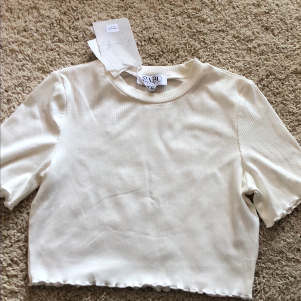 White crop top
